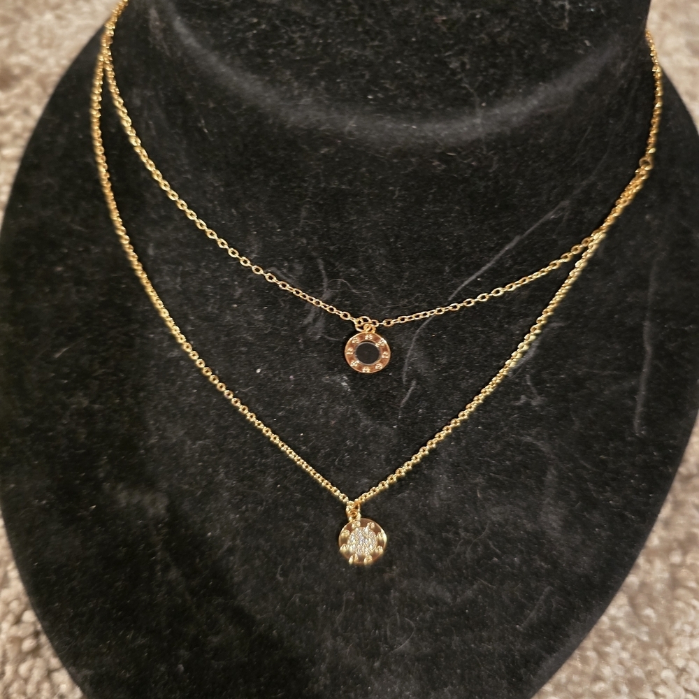 Chic Gold Double Layer Necklace